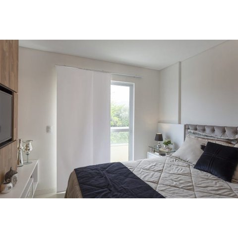 Persiana Painel (1,80Lar. x 2,50Alt.) Tecido Blackout  Branco - Vogaflex