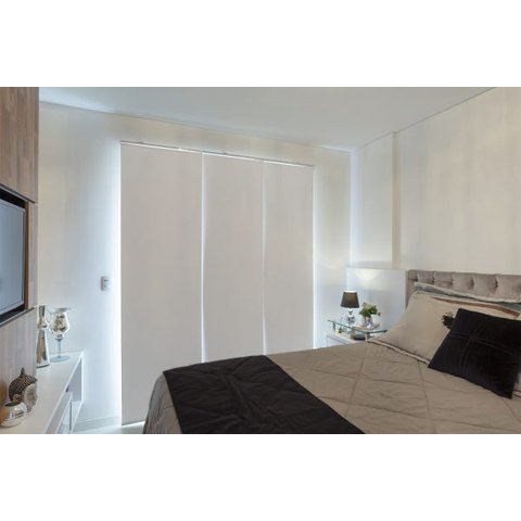 Persiana Painel (1,80Lar. x 2,25Alt.) Tecido Blackout Branco - Vogaflex