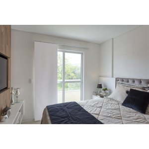Persiana Painel (1,40Lar. x 1,80Alt.) Tecido Blackout Branco - Vogaflex