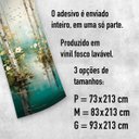 Ver imagem 3 de Adesivo de Porta - Lagoa, Árvores e Flores