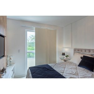 Persiana Painel (1,20Lar. x 2,50Alt.) Tecido Blackout Marrom - Vogaflex