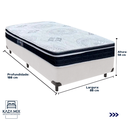 Ver imagem 3 de Cama Box e Colchão Orthosono D33 com Pillow Top Solteiro Anjos: Branco