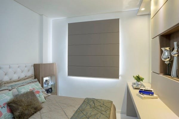 Persiana Romana (1,20Lar. x 2,25Alt.) Tecido Blackout Bronze - Vogaflex - 1