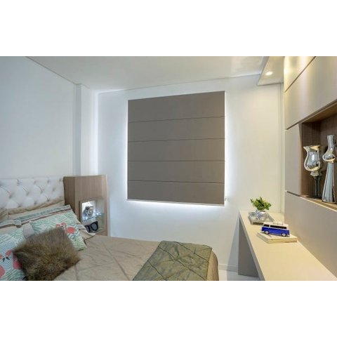 Persiana Romana (1,00 Largura x 1,80 Altura) Tecido Blackout Bronze - Vogaflex