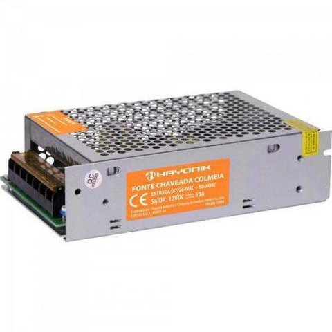 Fonte Colméia 10a Bivolt Automática Ftc1210 Hayonik