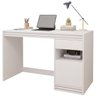 Esrivaninha Mesa Estudos Quarto 120cm Gaveta Porta Branco - 2
