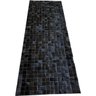 Tapete de couro preto natural 0,75x2,00 sem borda peça 5x5 - 1