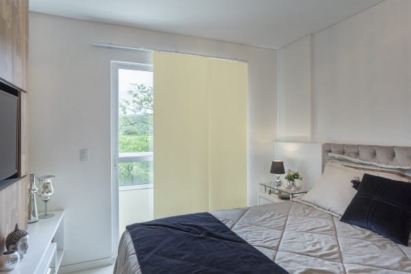 Persiana Painel (1,80Lar. x 1,50Alt.) Tecido Blackout Creme - Vogaflex - 2