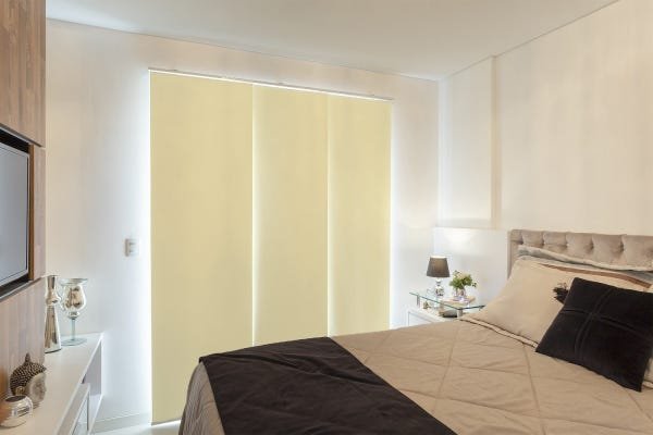 Persiana Painel (1,80Lar. x 1,50Alt.) Tecido Blackout Creme - Vogaflex - 1