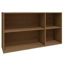 Ver imagem 2 de Armario Aereo Cozinha 3 Portas 2 Prateleiras 120x67cm Rimo Vitória Carvalho/off White 100% Mdf