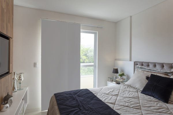 Persiana Painel (2,40Lar. x 1,50Alt.) Tecido Blackout Cinza- Vogaflex - 1