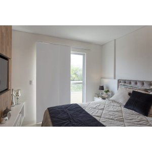 Persiana Painel (1,60Lar. x 1,80Alt.) Tecido Blackout Cinza- Vogaflex