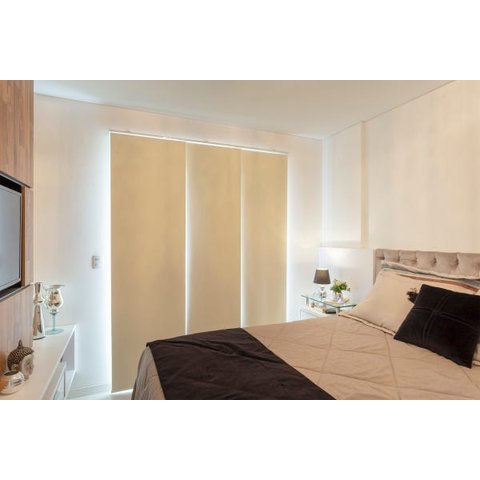 Persiana Painel (2,60Lar. x 2,25Alt.) Tecido Blackout Marrom - Vogaflex