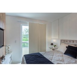 Persiana Painel (2,40Lar. x 1,50Alt.) Tecido Blackout Marrom - Vogaflex - 1