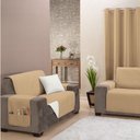 Ver imagem 4 de Protetor de Sofá King 2 e 3 Lugares Classic 100% Poliéster:cáqui