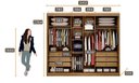 Ver imagem 5 de Guarda Roupa Casal com 1 Porta Espelhada 6 Gavetas - Diamond-cumaru Off White - Móveis Novo Horizont