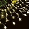 Cortina Rede Estrelas 120 Leds Branco Quente 8 Funções 3 Metros 127v - Wincy - 2
