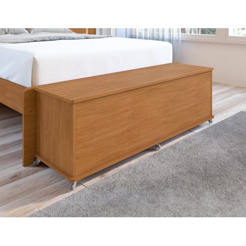 Baú Banco Organizador 1 Porta Luca Mdp/mdf Cedro - Rede Móveis