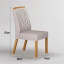 Ver imagem 3 de Kit 2 Cadeiras Maciça de Jantar Estofada Ilhéus- Arbo Design