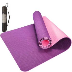 Tapete Yoga Mat Pilates Exercícios TPE 6mm Com Bolsa Yangfit