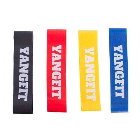 Kit Mini Band Faixa Elástica Circular 4 Intensidades Yangfit