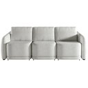 Ver imagem 2 de Sofá Cama Modulado Retrátil e Reclinável Decorativo Varsóvia 276cm Bouclê Cinza G33 - Gran Belo