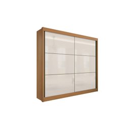 Guarda Roupa Casal 2 Portas 6 Gavetas Cancun Cinamomo Off White - D'doro - 1