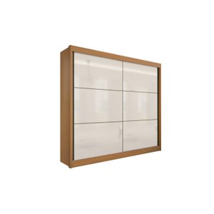 Guarda Roupa Casal 2 Portas 6 Gavetas Cancun Cinamomo Off White - D'doro