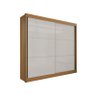 Guarda Roupa Casal 2 Portas 6 Gavetas Cancun Cinamomo Off White - D'doro - 3
