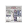 Guarda Roupa Casal 2 Portas 6 Gavetas Cancun Cinamomo Off White - D'doro - 6