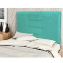 Ver imagem 2 de Cabeceira Painel para Quarto de Casal Sabrina Suede Azul Tiffany 1,60 - Lyam Decor