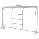 Ver imagem 4 de Cabeceira Painel para Quarto de Casal Sabrina Suede Preto 1,60 - Lyam Decor