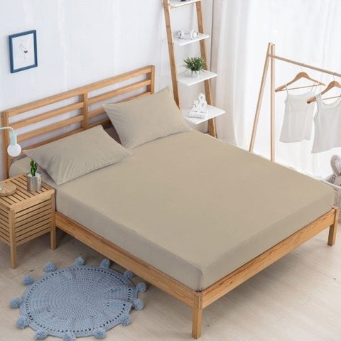 Jogo de Cama Casal Basic 3 Peças Kaki