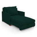 Ver imagem 1 de Poltrona Retrátil Cama Solteiro 2 em 1 Zia Confortável e Funcional Veludo Verde - Desk Design