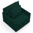 Ver imagem 7 de Poltrona Retrátil Cama Solteiro 2 em 1 Zia Confortável e Funcional Veludo Verde - Desk Design