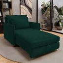 Ver imagem 4 de Poltrona Retrátil Cama Solteiro 2 em 1 Zia Confortável e Funcional Veludo Verde - Desk Design