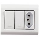 Ver imagem 2 de Caixa de Sobrepor com 2 Interruptores Simples 10 a 250 V e 1 Tomada 2p+t 10 a 250 V Lizfl
