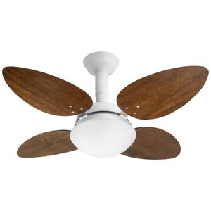 Ventilador de Teto Jet Venti-delta Branco 4Pás Imbuia 110 V