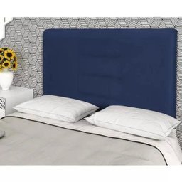 Cabeceira Painel para Quarto de Casal Sabrina Suede Azul Marinho 1,40 - Lyam Decor - 2