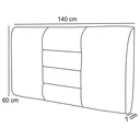 Ver imagem 4 de Cabeceira Painel para Quarto de Casal Sabrina Suede Azul Marinho 1,40 - Lyam Decor