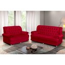 Ver imagem 1 de Conjunto de Sofá 2,00 X 1,50m 3 e 2 Lugares Suede Finlândia Vermelho