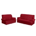 Ver imagem 3 de Conjunto de Sofá 2,00 X 1,50m 3 e 2 Lugares Suede Finlândia Vermelho