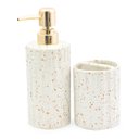 Ver imagem 2 de Kit Banheiro Lavabo 2 Peças Gotas Rose Redondo:BRANCO