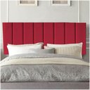 Ver imagem 1 de Painel Estofada Carla 140cm Casal Courino Vermelho