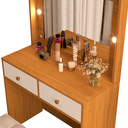 Ver imagem 7 de Penteadeira Moderna Luz Led na Moldura Design Sofisticado