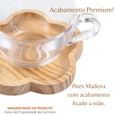 Ver imagem 4 de Jogo Xícaras Café com Pires Madeira 12 Peças Vidro 230ml
