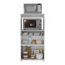 Ver imagem 3 de Balcão Multiuso Forno e Micro-ondas 2 Portas 1 Gaveta Multimóveis Mpf4060g Branco