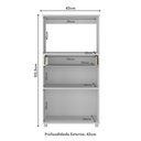 Ver imagem 5 de Balcão Multiuso Forno e Micro-ondas 2 Portas 1 Gaveta Multimóveis Mpf4060g Branco