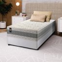 Ver imagem 1 de Conjunto Cama Box Espuma Oxford Verde Solteiro 88x188x67