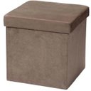 Ver imagem 1 de Puff Baú Desmontável para Sala Quarto Suede Marrom 38x38